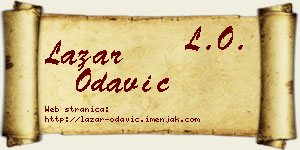 Lazar Odavić vizit kartica